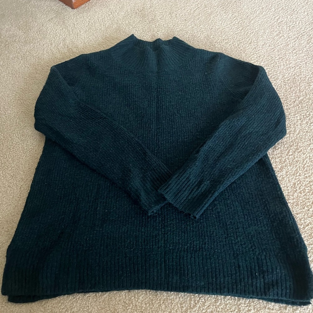 Old Navy Teal Ribbed Knit Sweater